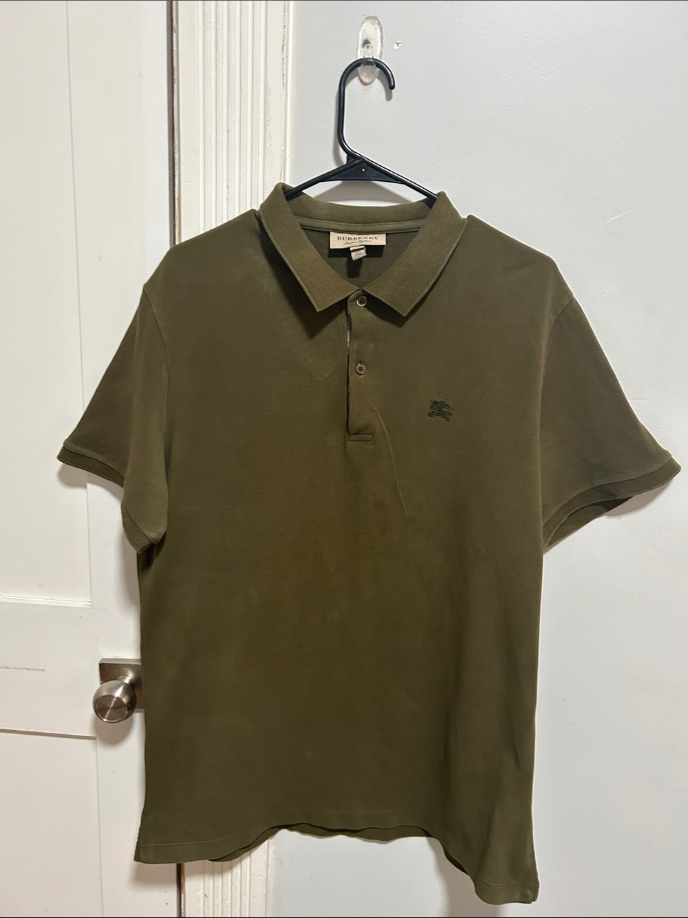 Burberry Olive Green Men’s Polo Shirt